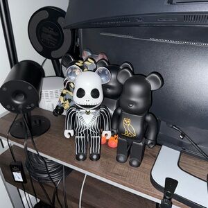 Black and White Designer Bearbrick Figures
